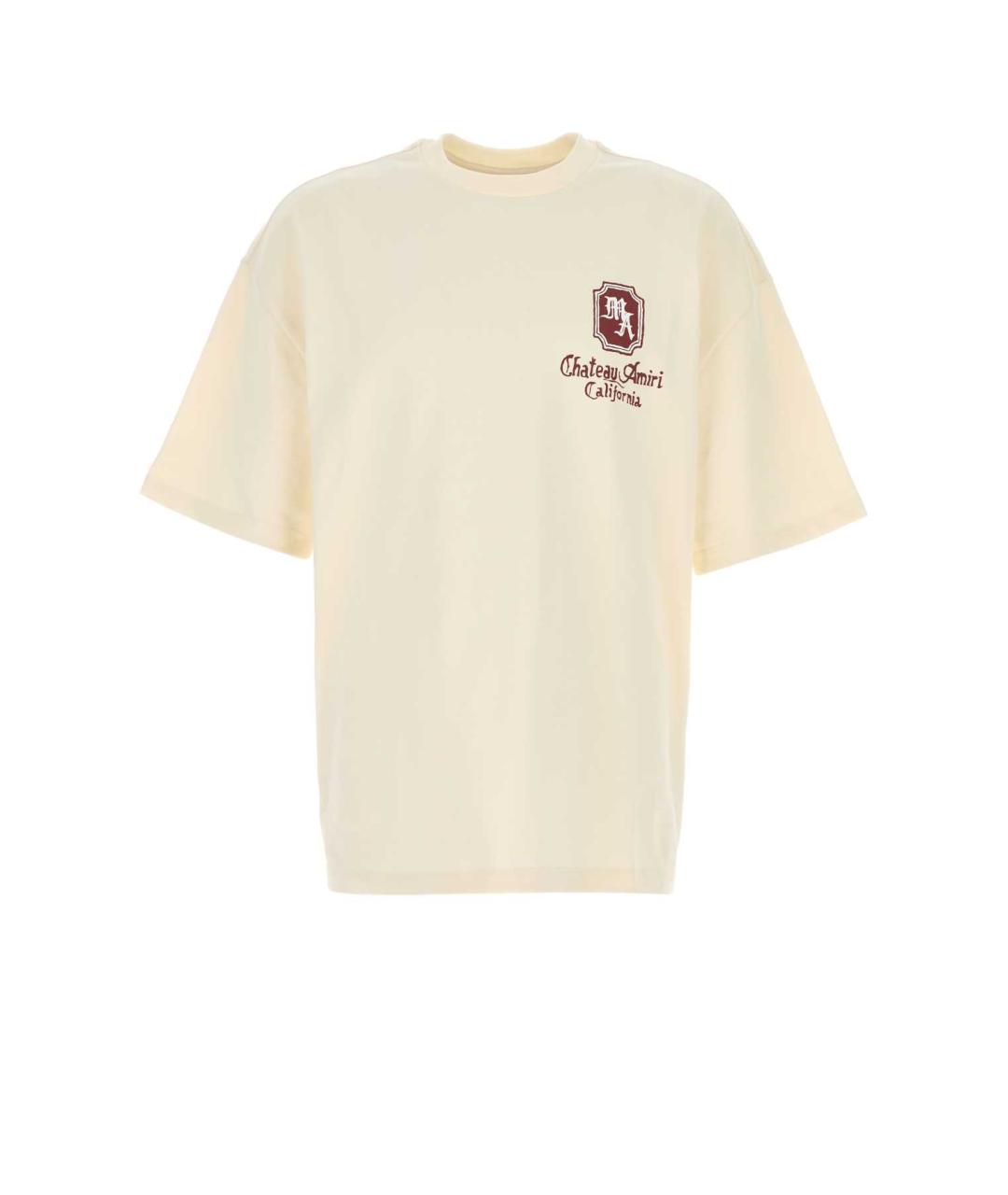 AMIRI Бежевая хлопковая футболка, фото 1
