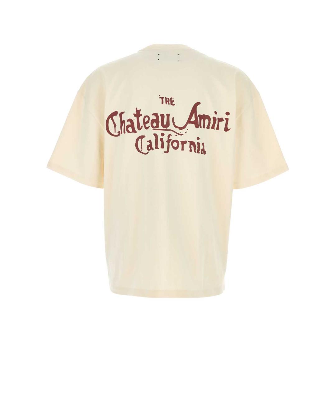 AMIRI Бежевая хлопковая футболка, фото 2