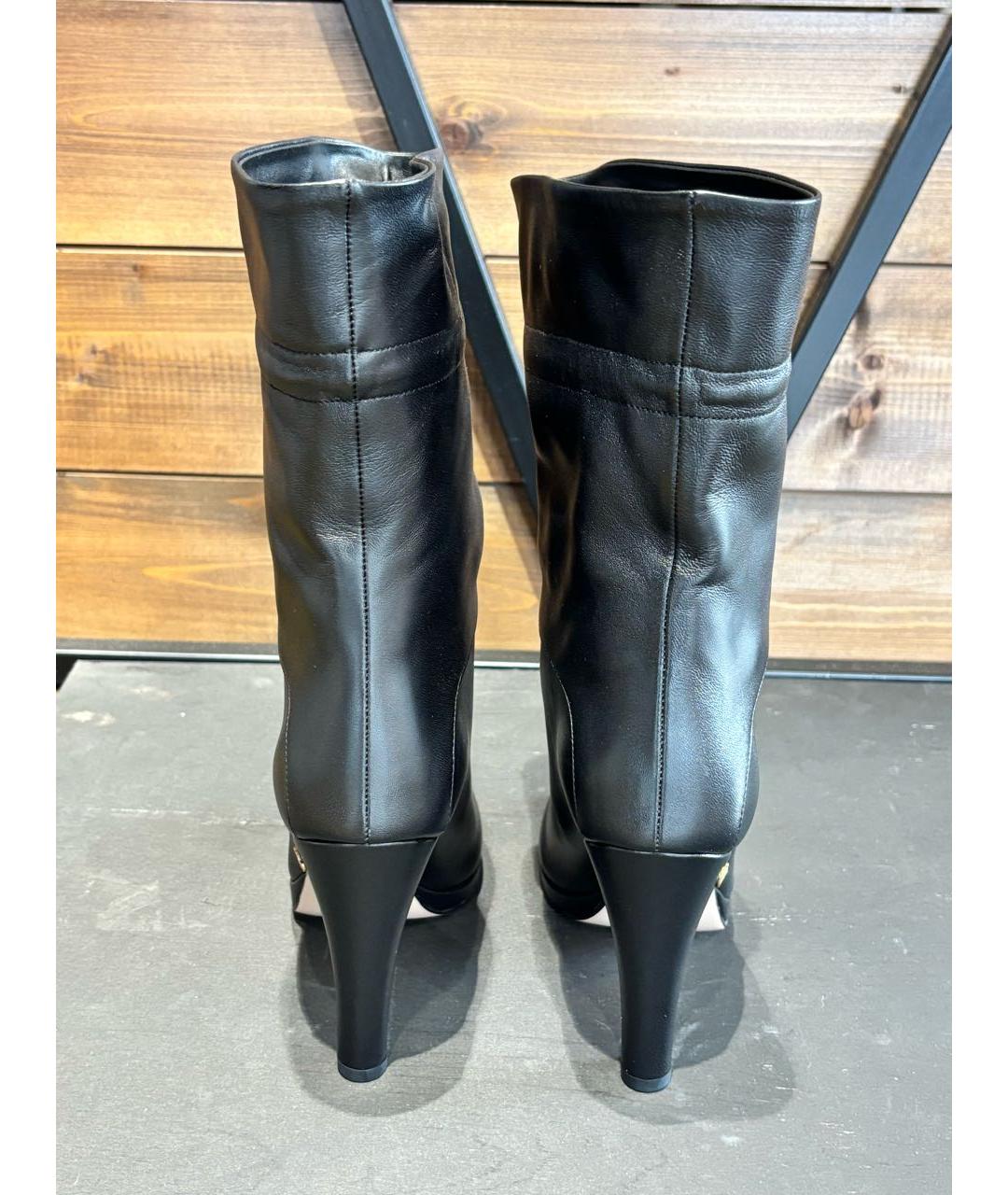 GUCCI Черные кожаные ботильоны, фото 7