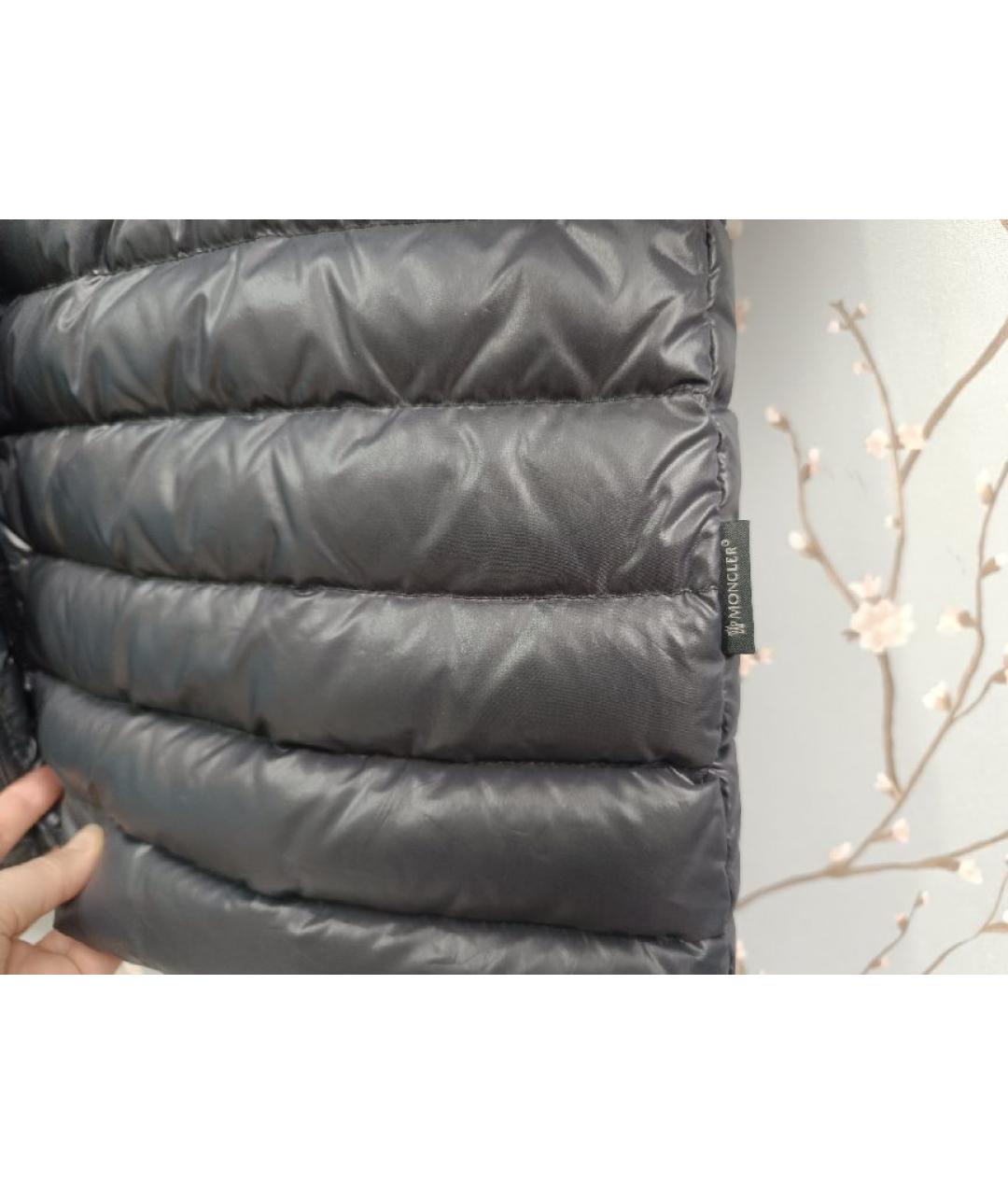 MONCLER Антрацитовый полиэстеровый пуховик, фото 5