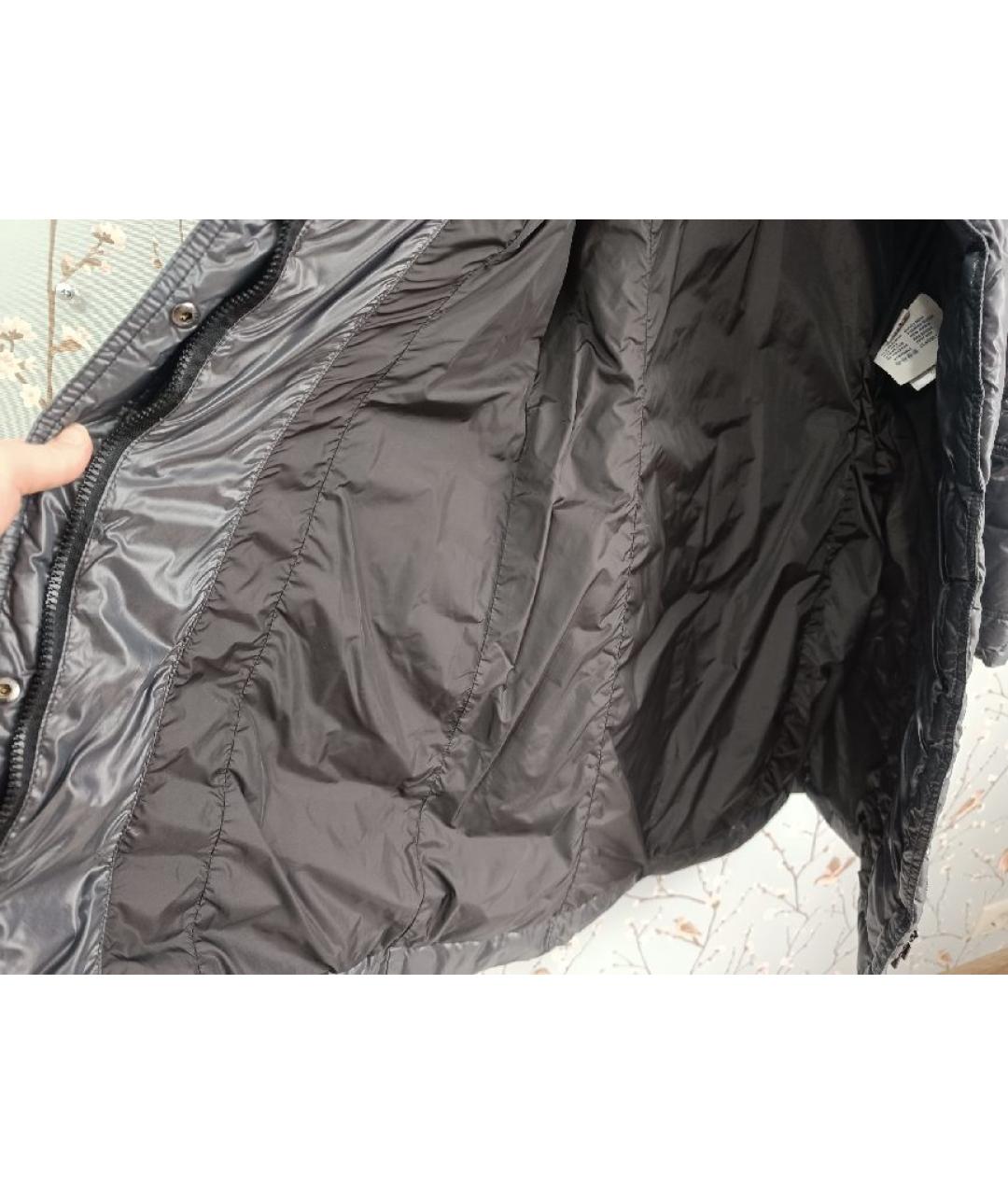 MONCLER Антрацитовый полиэстеровый пуховик, фото 7