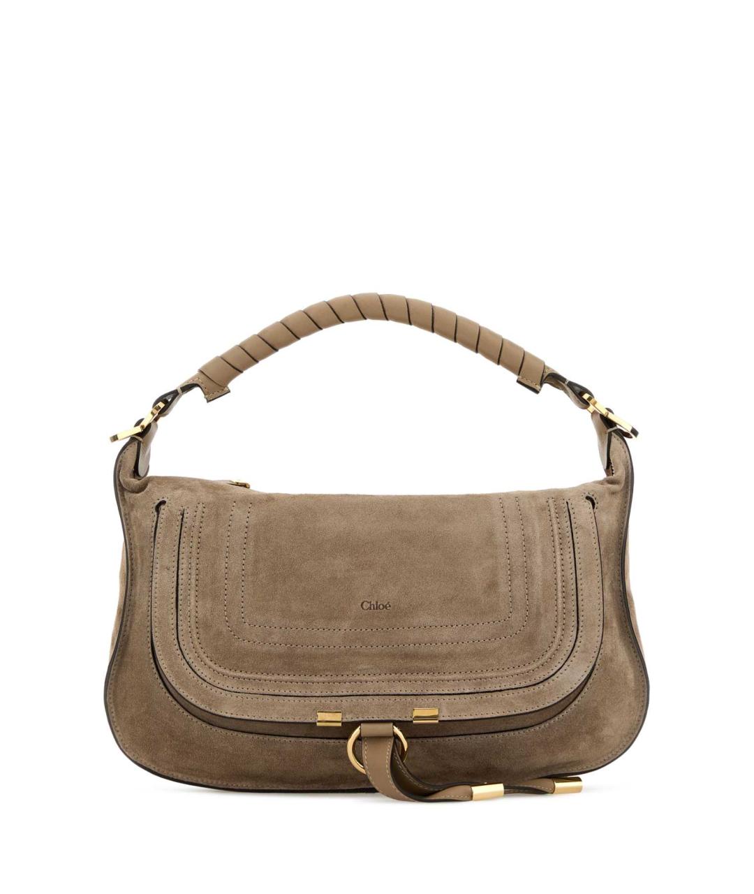 CHLOE Бежевая кожаная сумка с короткими ручками, фото 1
