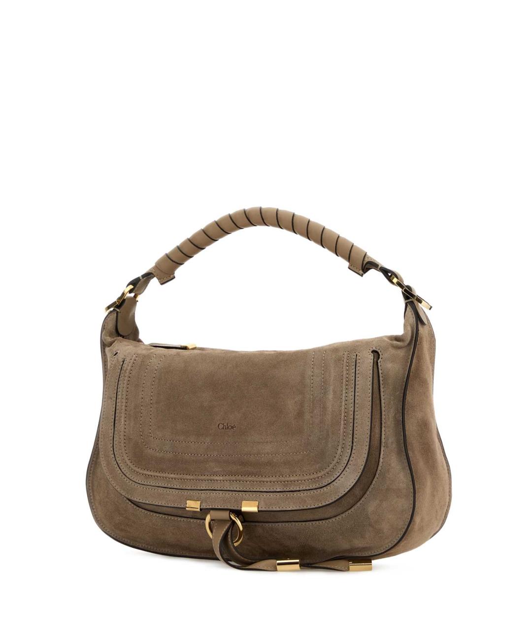 CHLOE Бежевая кожаная сумка с короткими ручками, фото 2