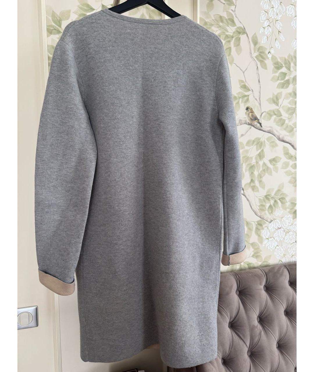 THEORY Серое шерстяное пальто, фото 2