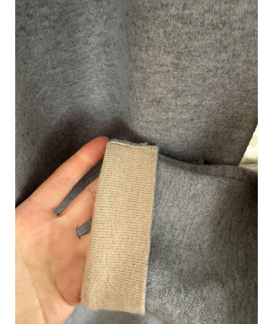 THEORY Серое шерстяное пальто, фото 5