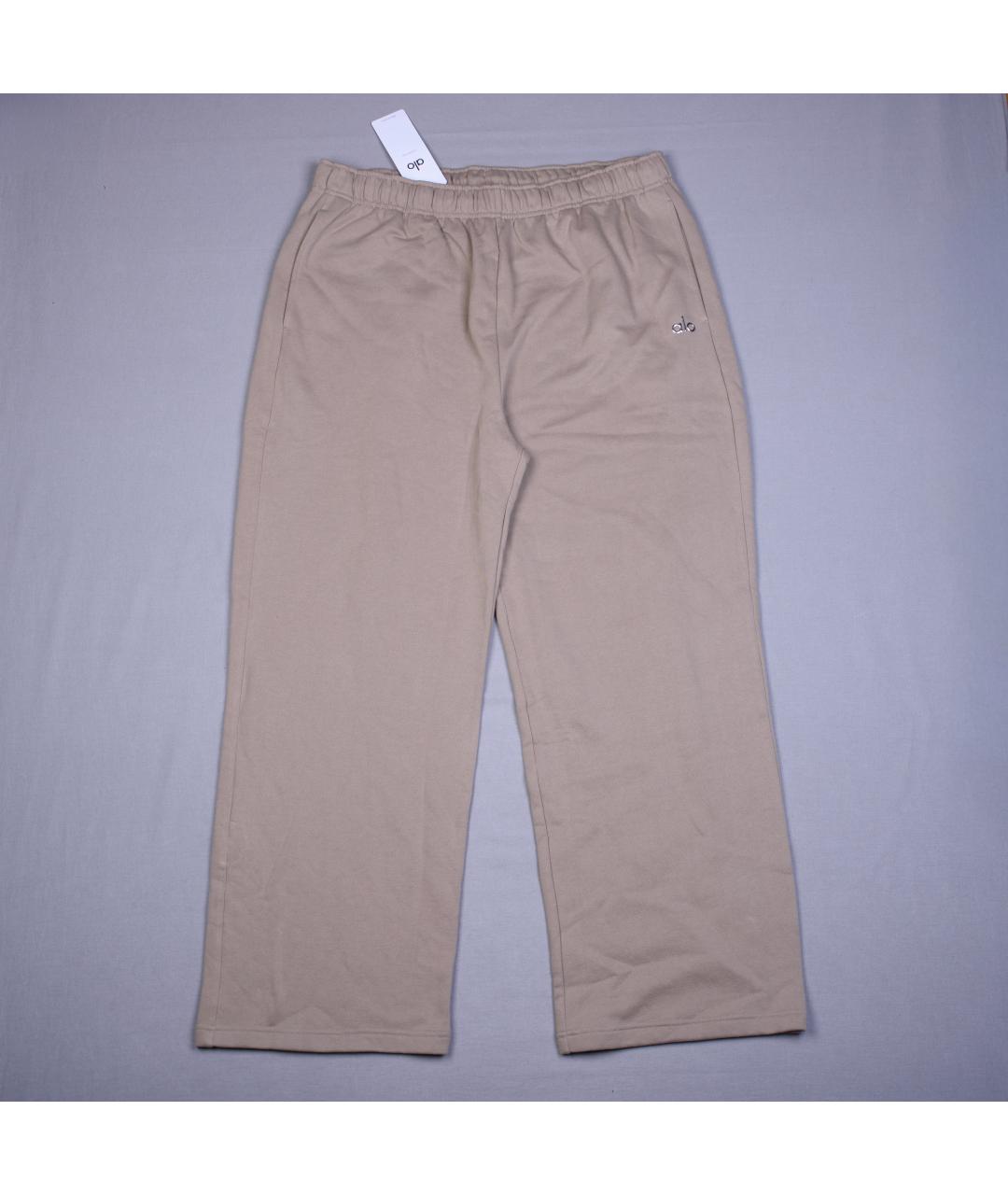 ALO YOGA Бежевые хлопковые повседневные брюки, фото 8