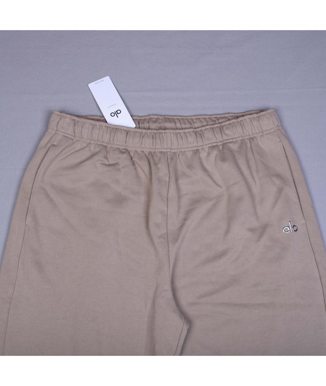 ALO YOGA Бежевые хлопковые повседневные брюки, фото 4
