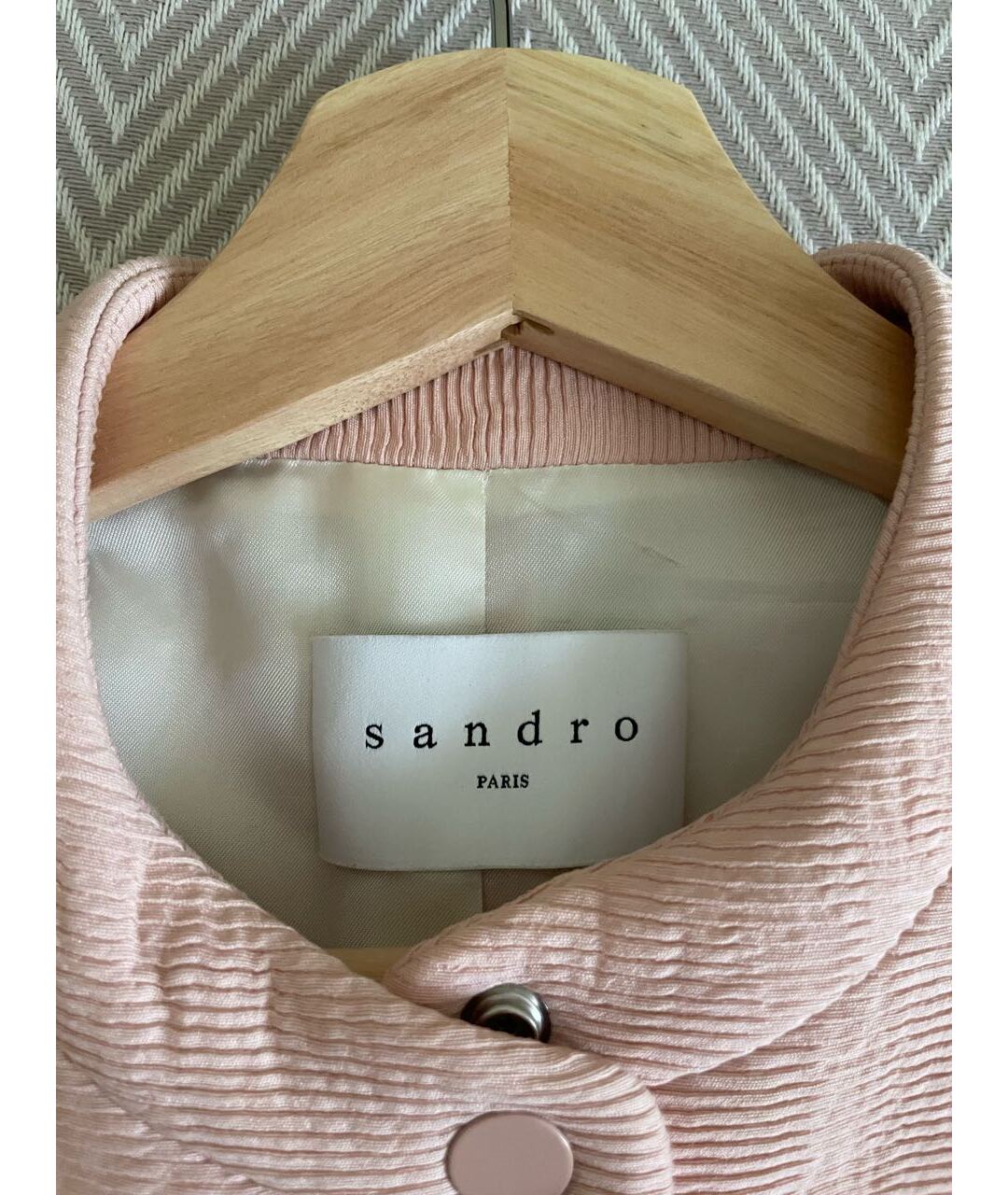 SANDRO Розовый вискозный жакет/пиджак, фото 2