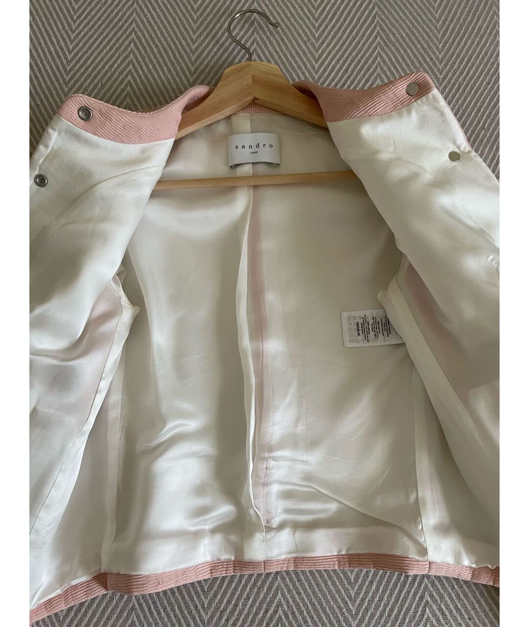SANDRO Розовый вискозный жакет/пиджак, фото 3