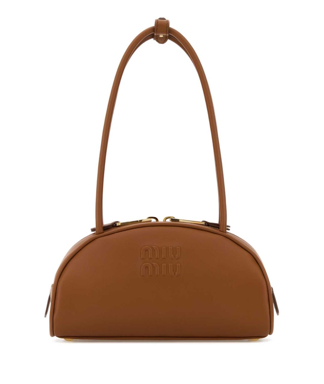 MIU MIU Коричневая кожаная сумка тоут, фото 1
