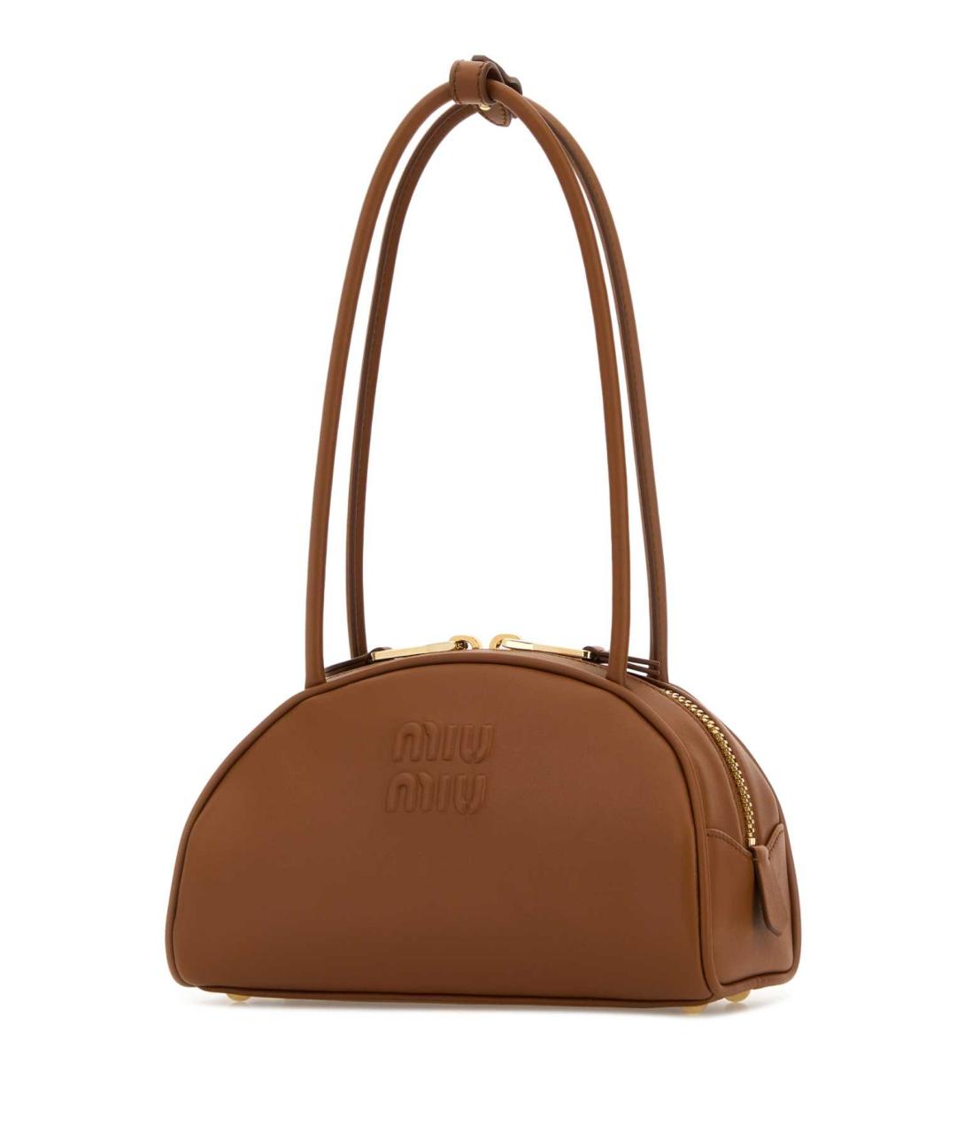 MIU MIU Коричневая кожаная сумка тоут, фото 2