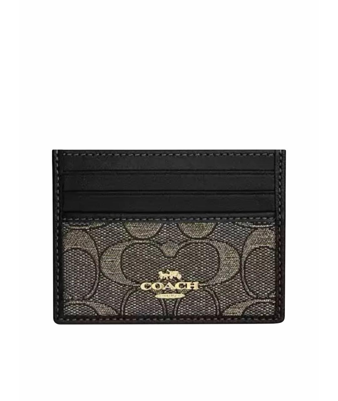 COACH Черный кожаный кардхолдер, фото 1