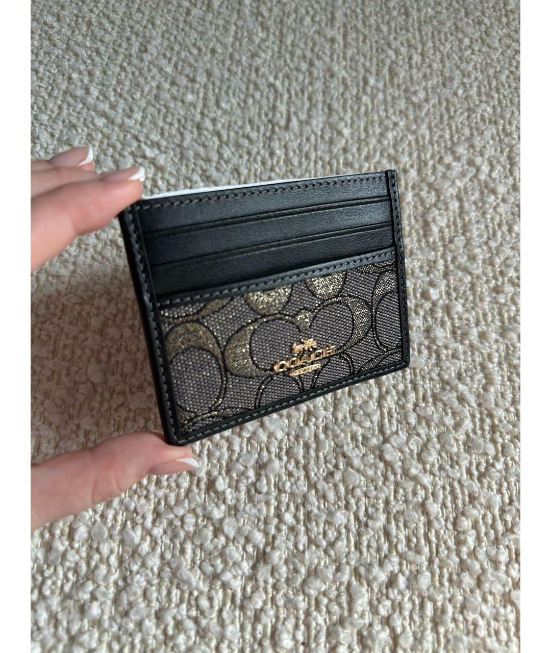 COACH Черный кожаный кардхолдер, фото 2