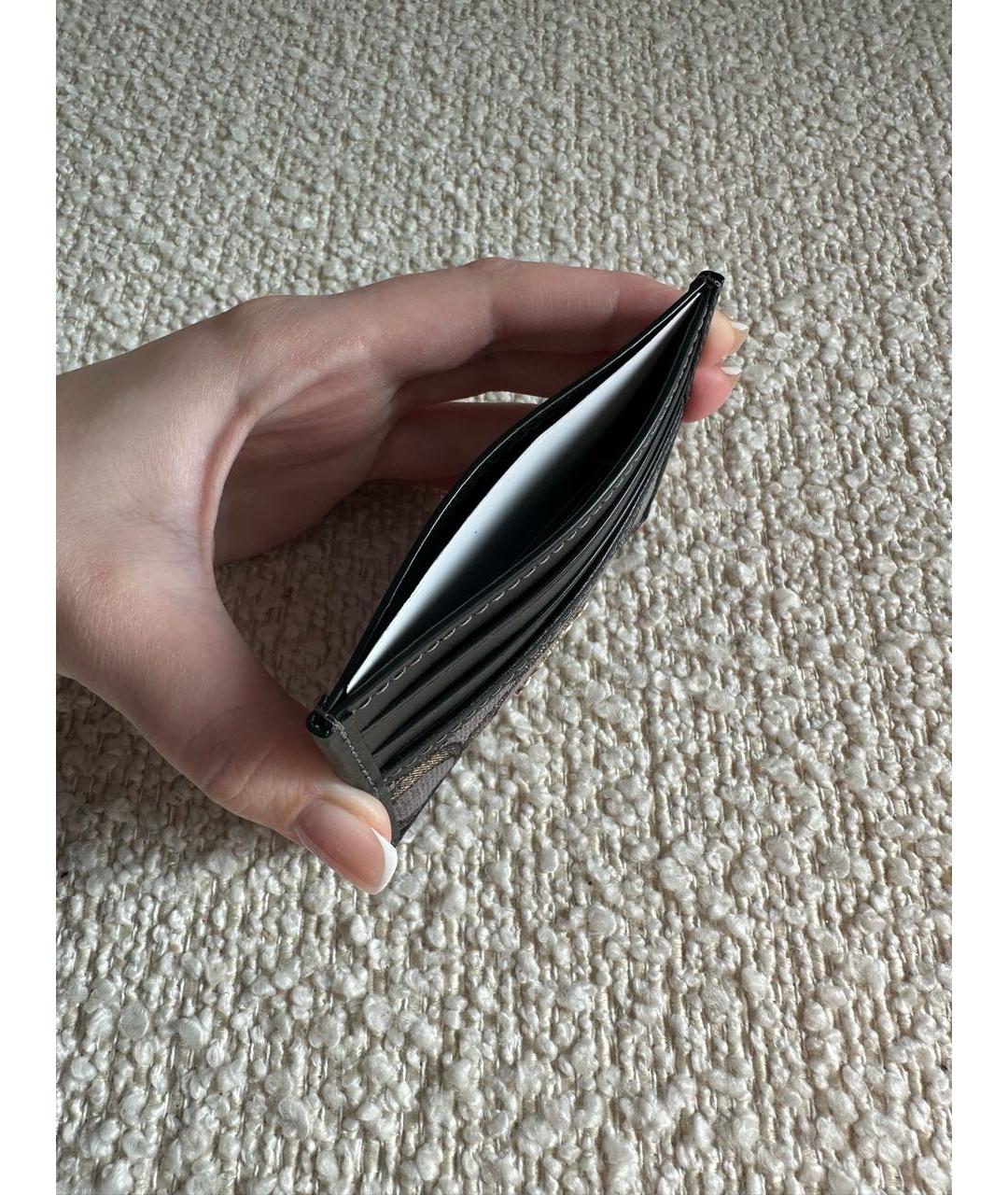 COACH Черный кожаный кардхолдер, фото 5