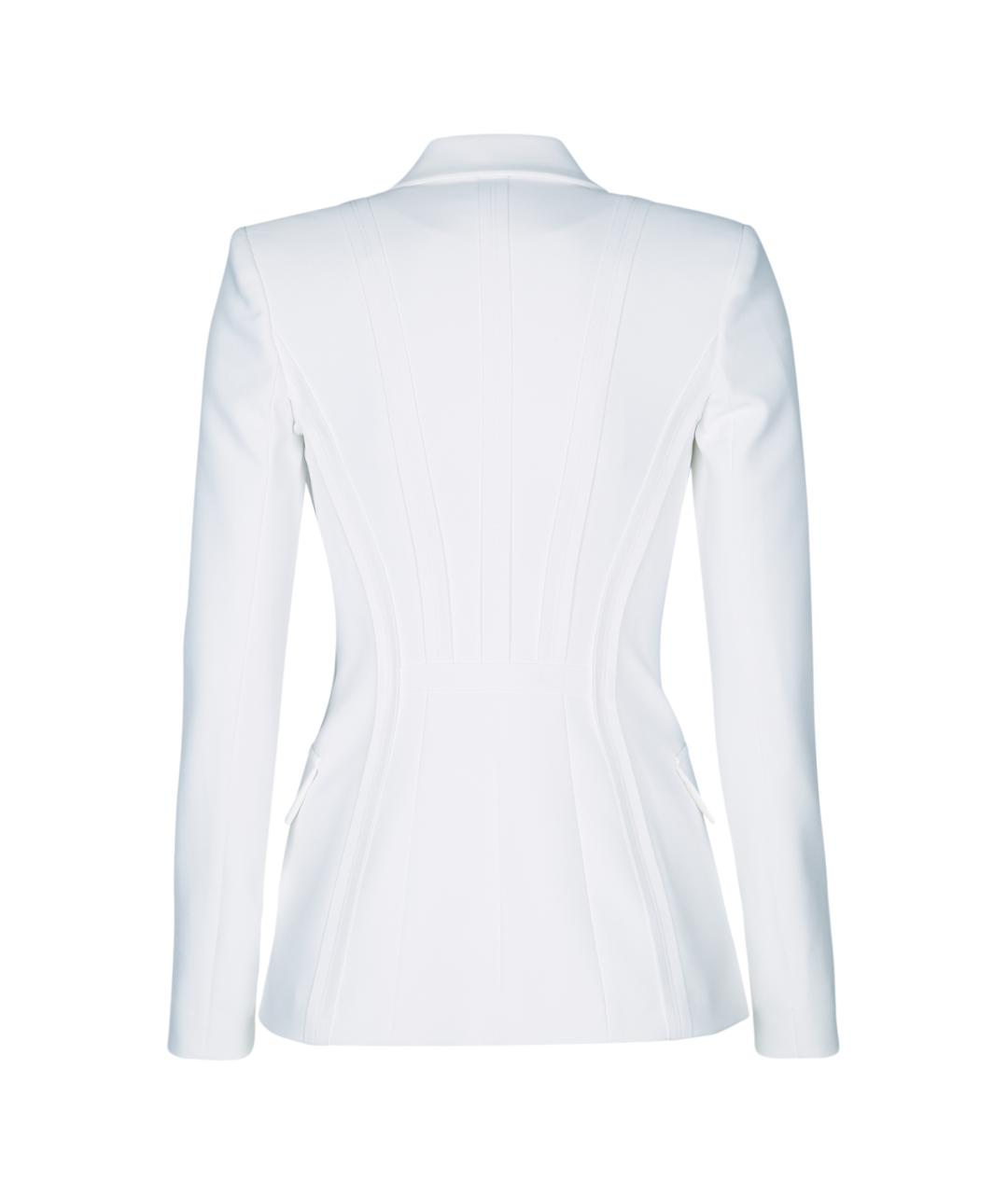 ELISABETTA FRANCHI Белый синтетический жакет/пиджак, фото 2