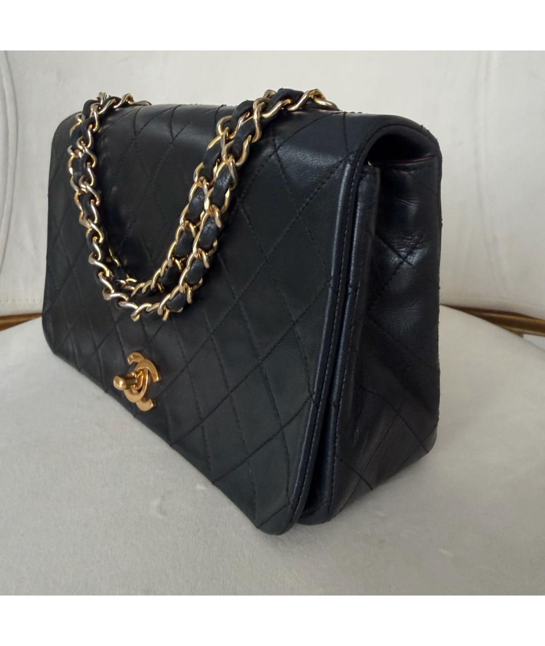 CHANEL Черная кожаная сумка через плечо, фото 7