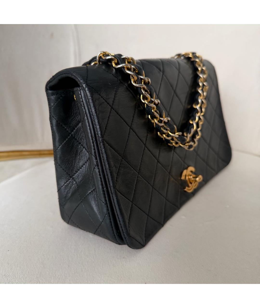 CHANEL Черная кожаная сумка через плечо, фото 6