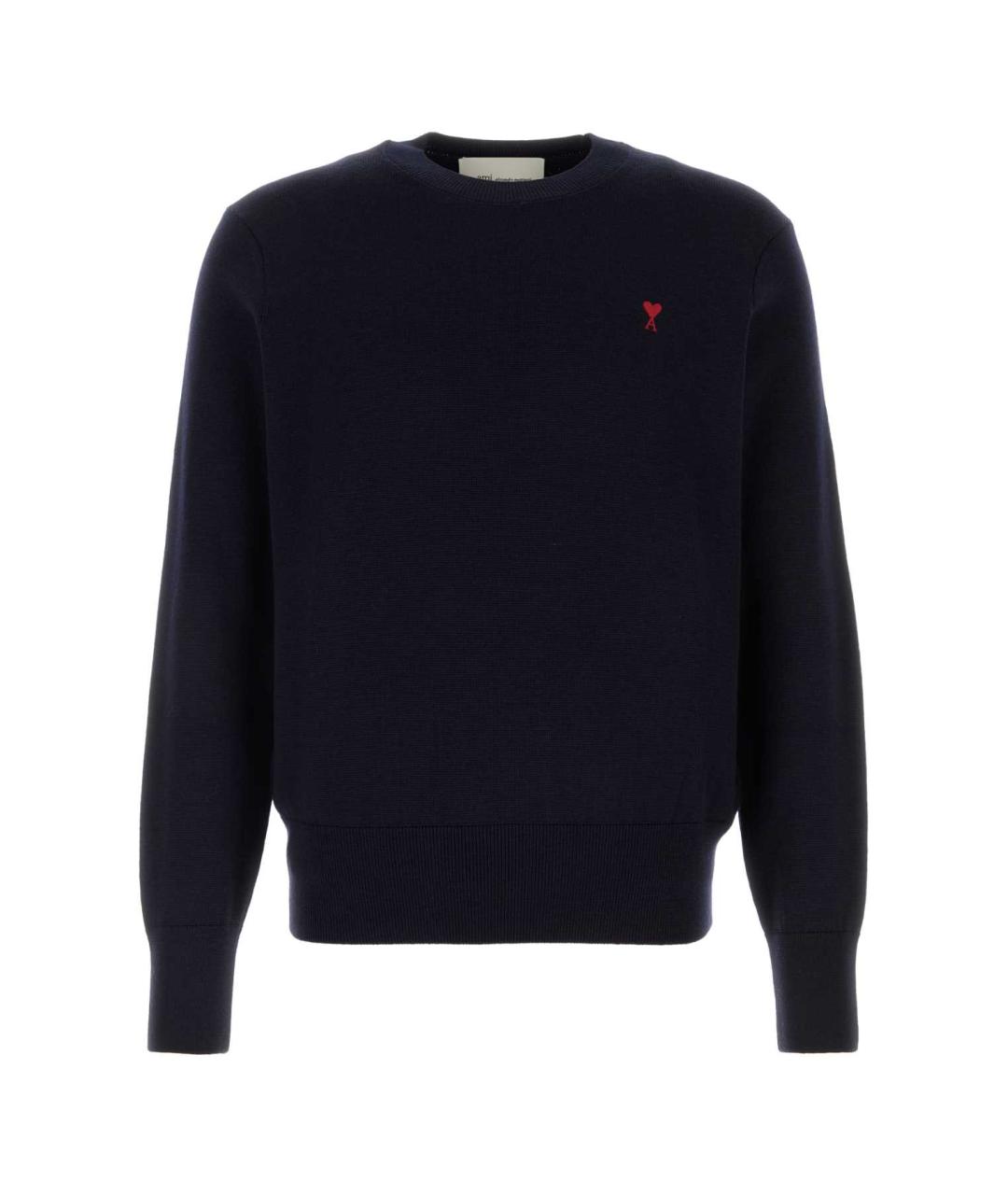 Ami Paris Синий шерстяной джемпер / свитер, фото 1