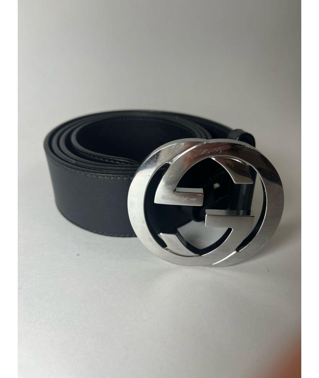 GUCCI Черный кожаный ремень, фото 6