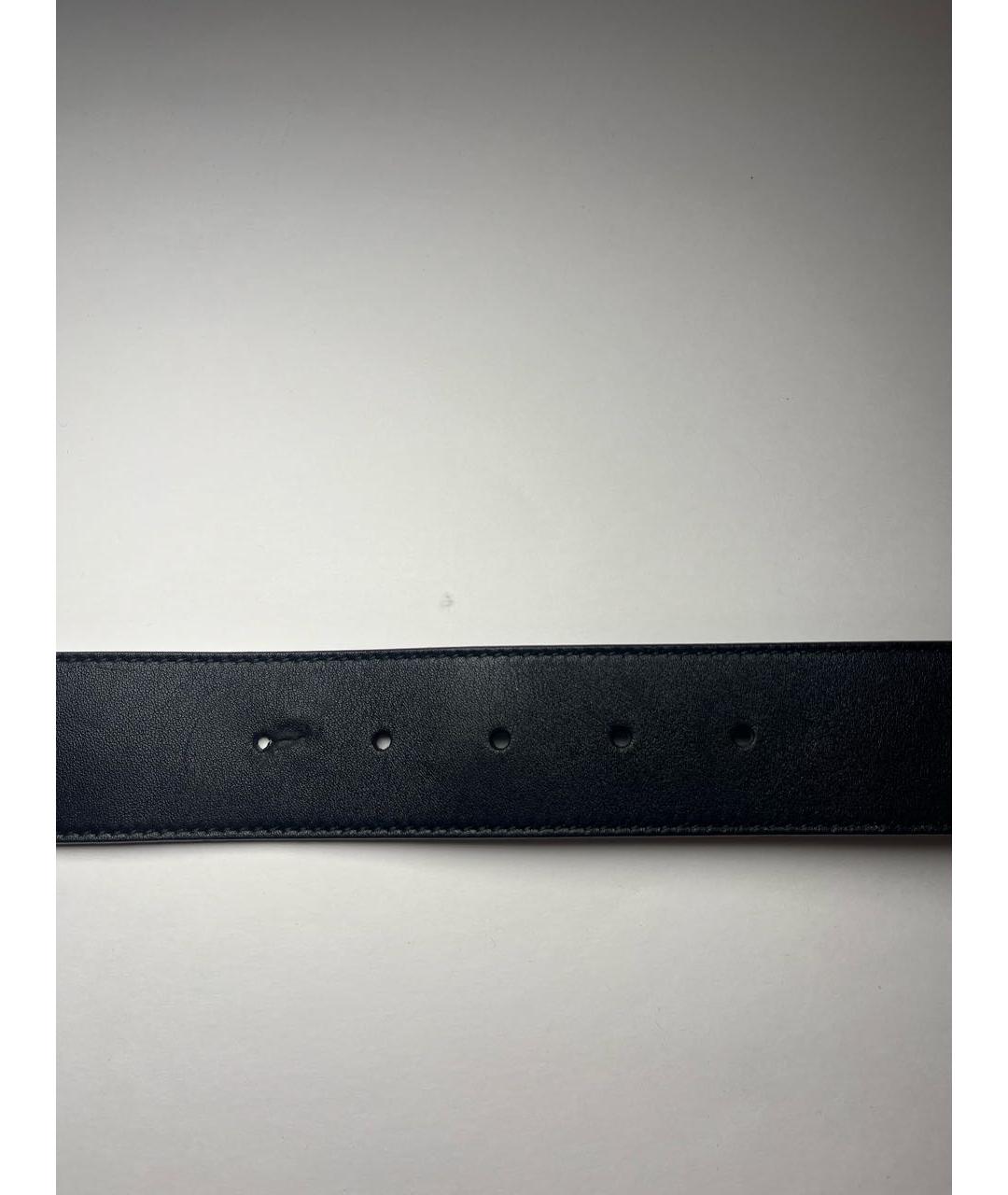 GUCCI Черный кожаный ремень, фото 4