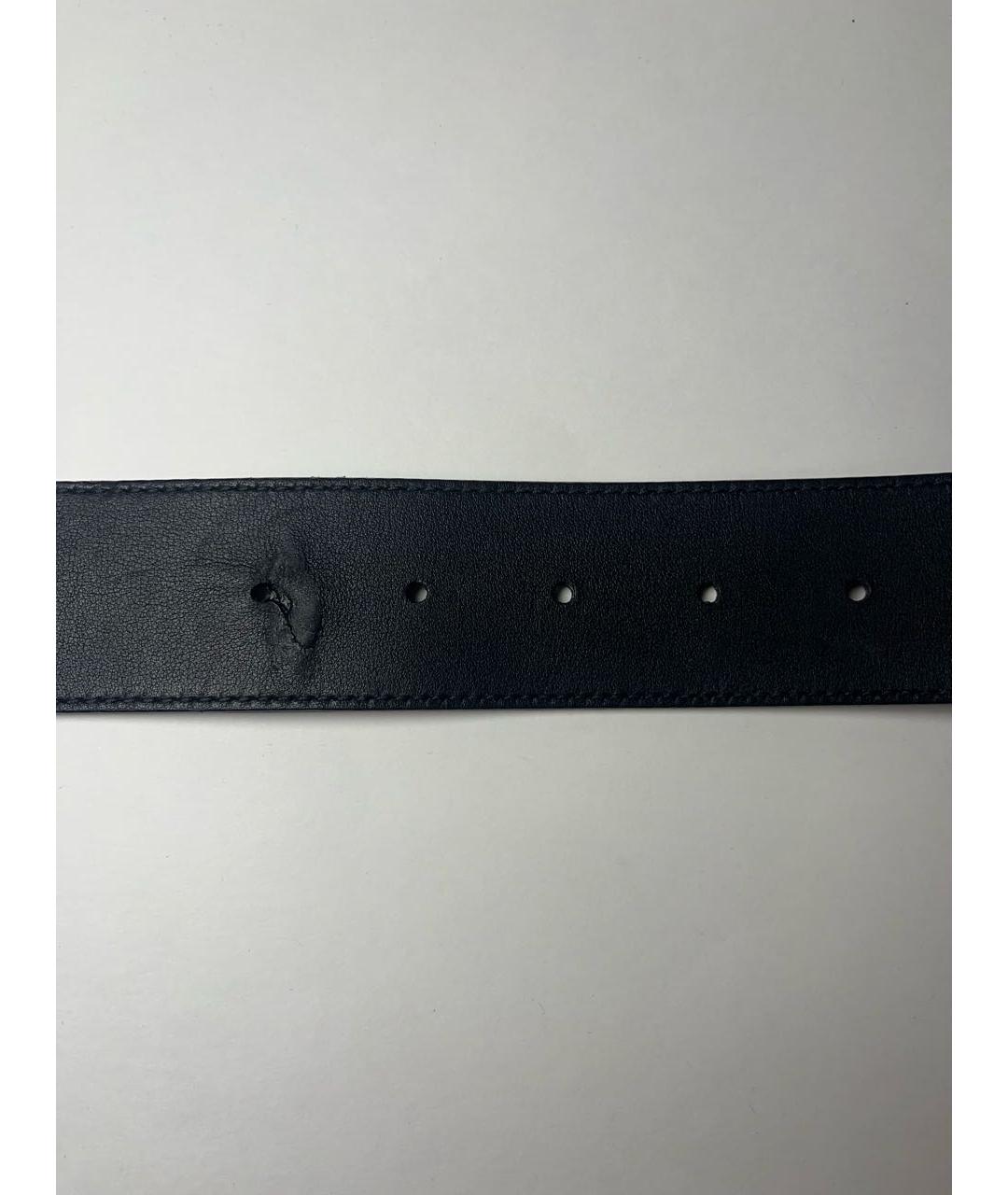 GUCCI Черный кожаный ремень, фото 5