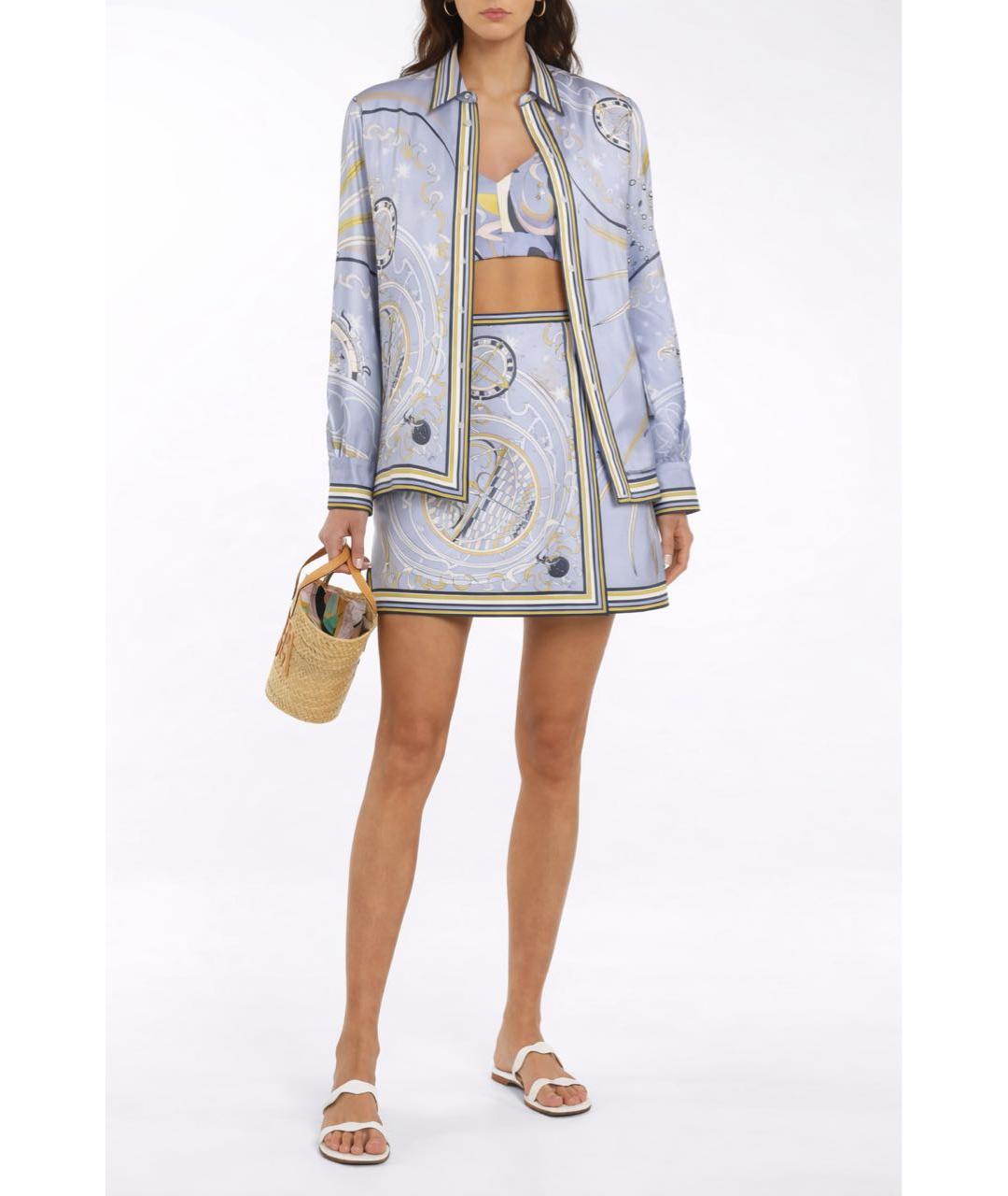 EMILIO PUCCI Мульти шелковый костюм с юбками, фото 8