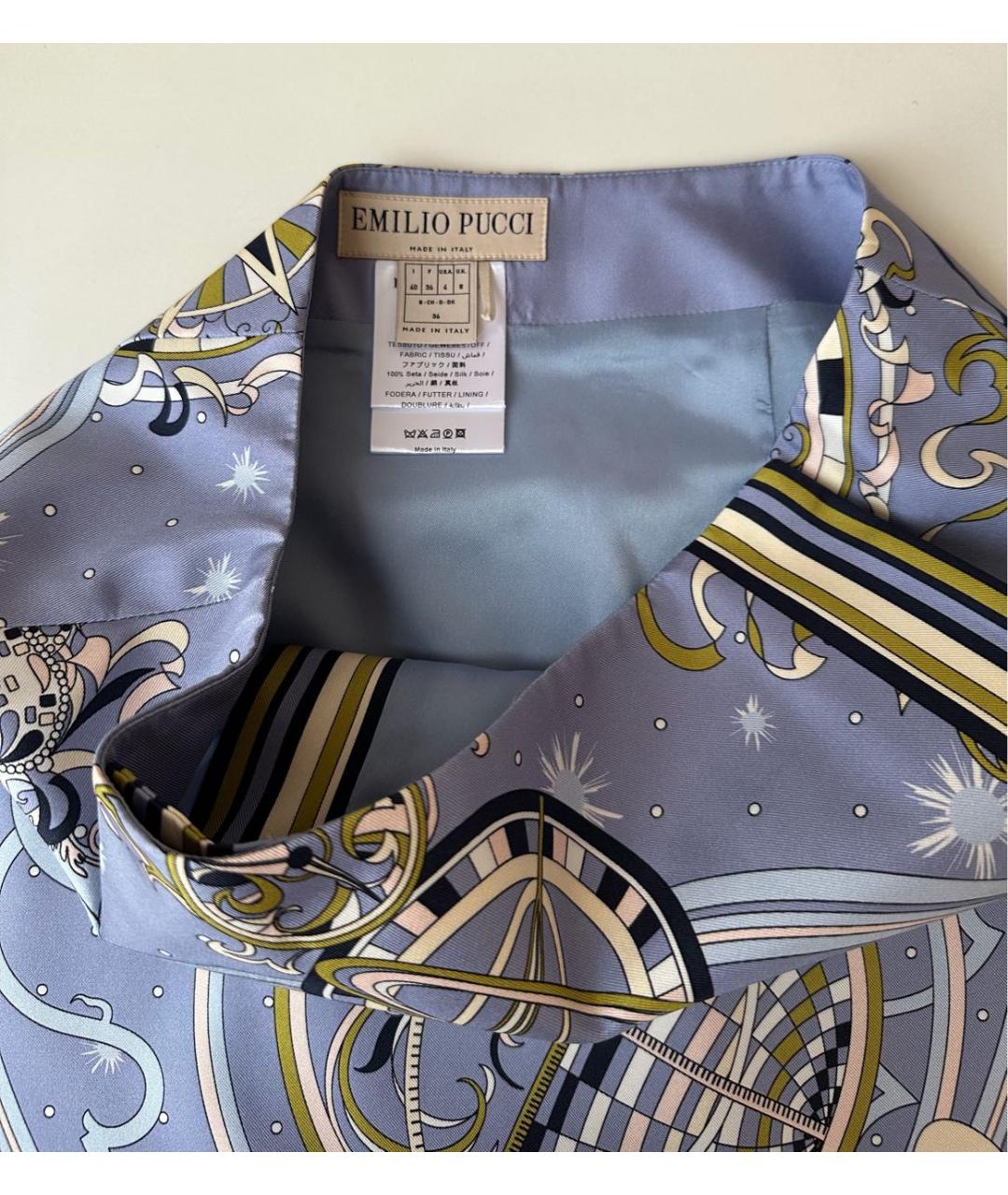 EMILIO PUCCI Мульти шелковый костюм с юбками, фото 5