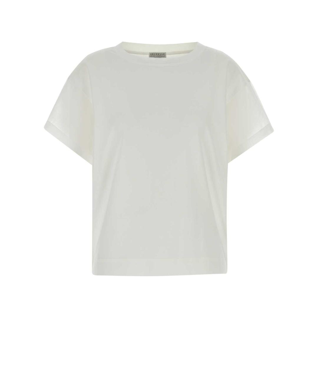 BRUNELLO CUCINELLI Белая хлопковая футболка, фото 1