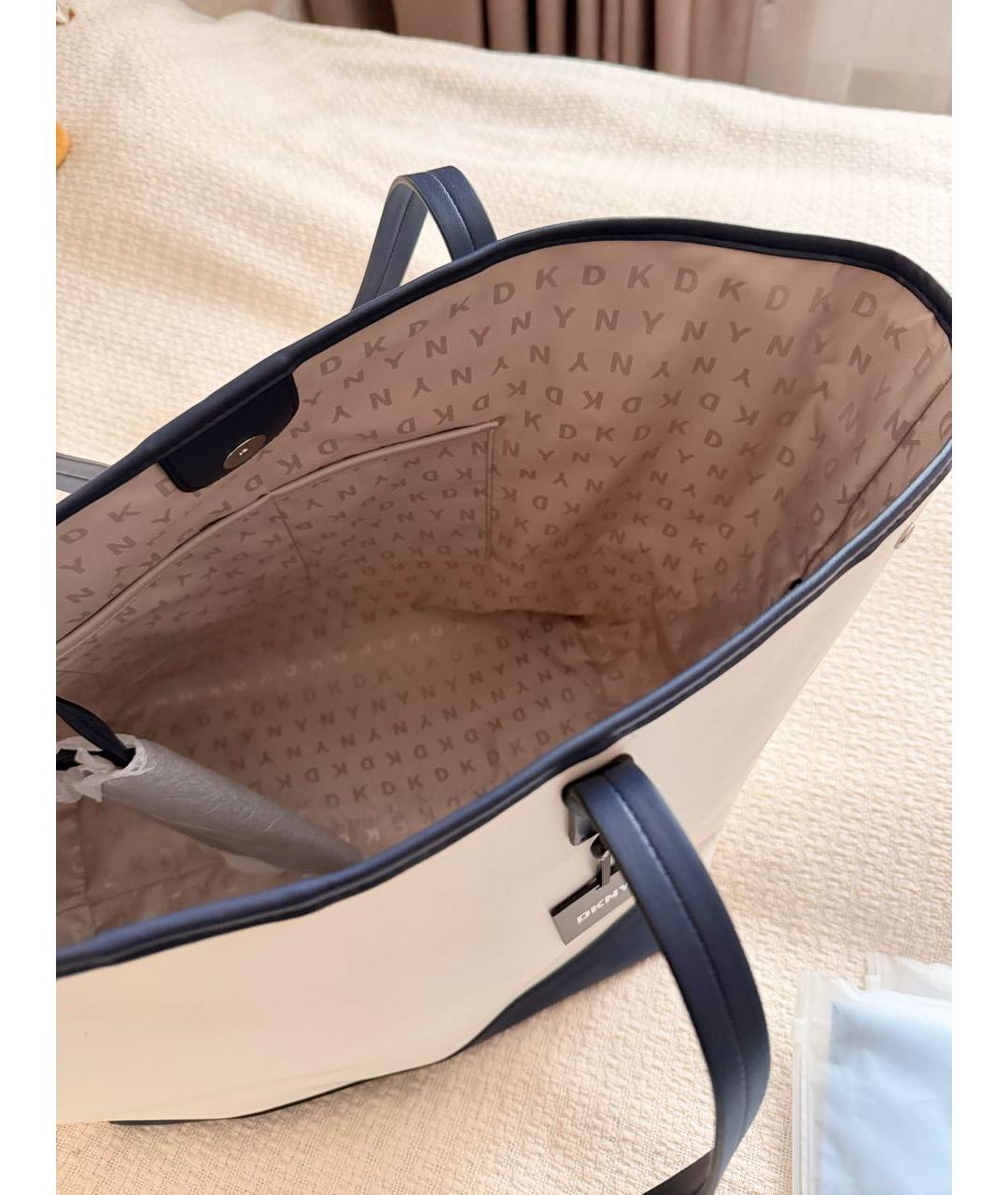 DKNY Белая сумка тоут, фото 3