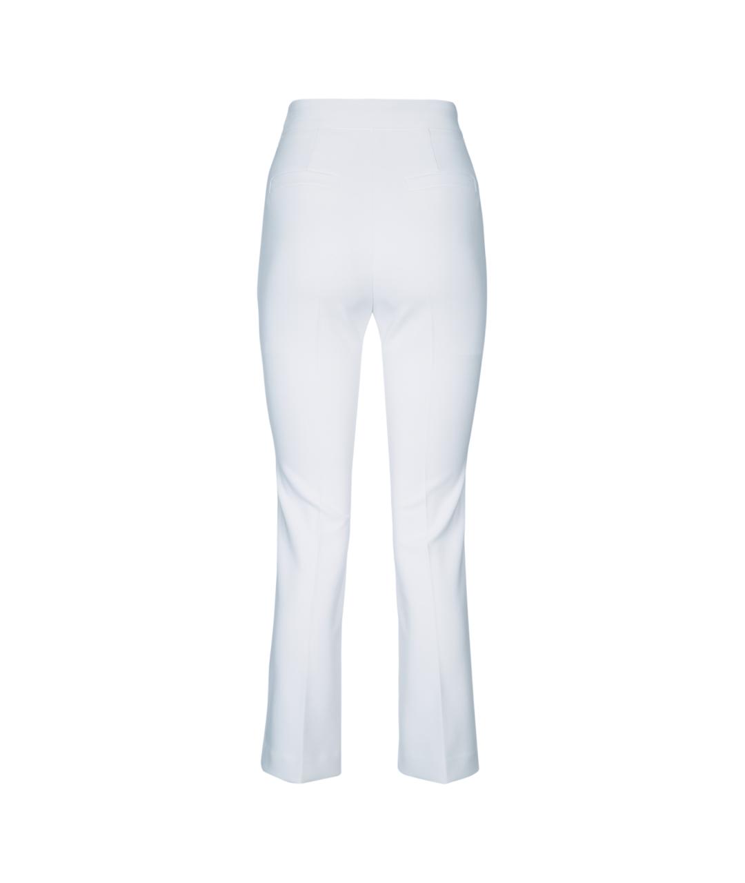 ELISABETTA FRANCHI Белые прямые брюки, фото 2