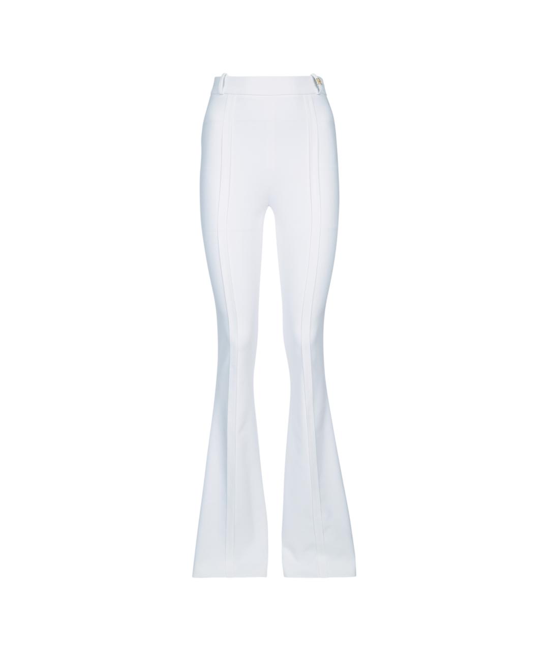 ELISABETTA FRANCHI Белые прямые брюки, фото 1