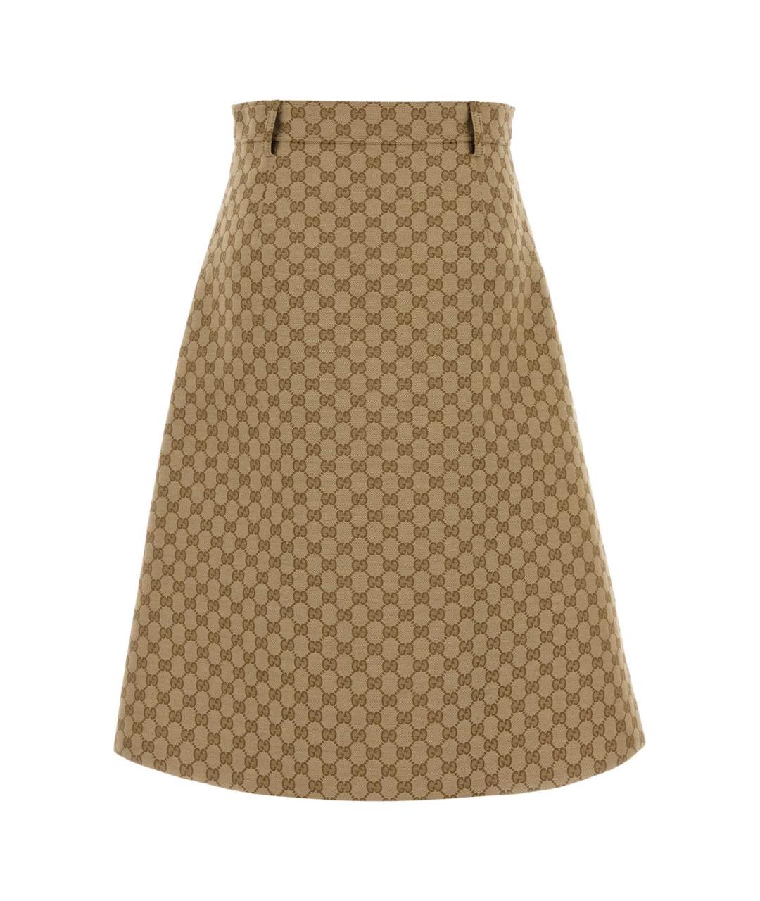 GUCCI Мульти полиэстеровая юбка миди, фото 1