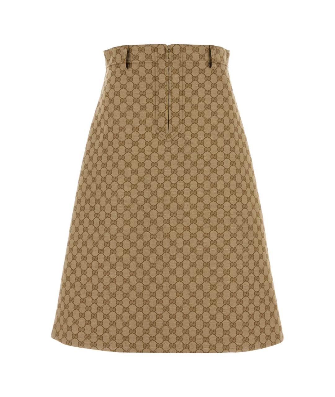 GUCCI Мульти полиэстеровая юбка миди, фото 2