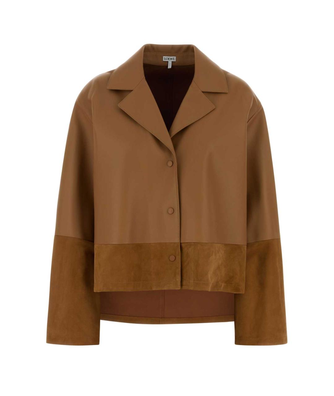 LOEWE Коричневая кожаная куртка, фото 1