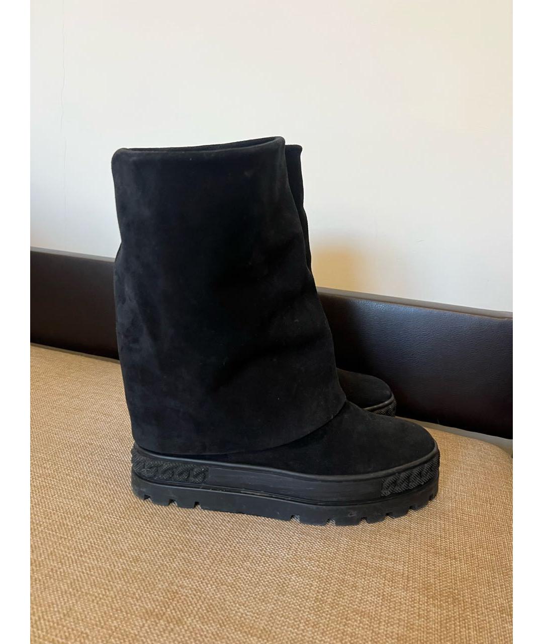 CASADEI Черные замшевые сапоги, фото 4