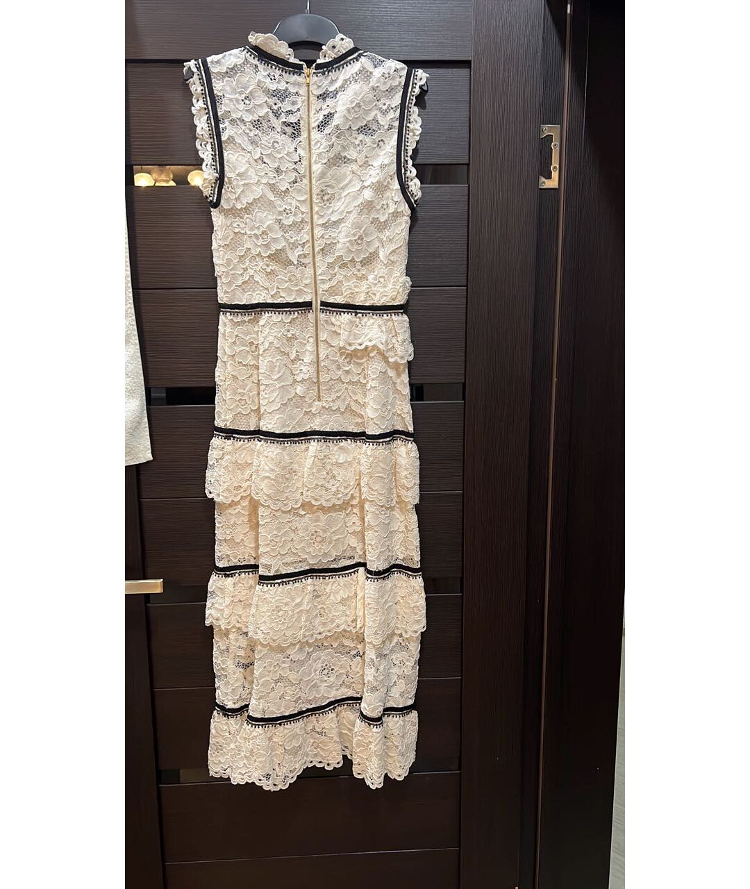 SELF-PORTRAIT Белое полиэстеровое повседневное платье, фото 2