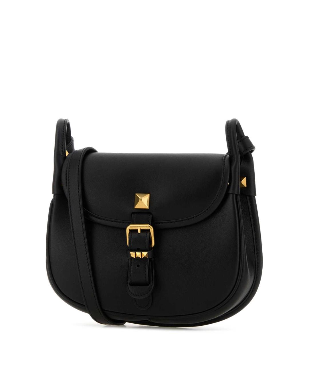 VALENTINO Черная кожаная сумка через плечо, фото 2