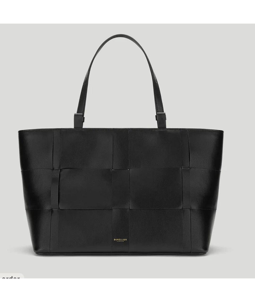 DEMELLIER Черная кожаная сумка тоут, фото 5