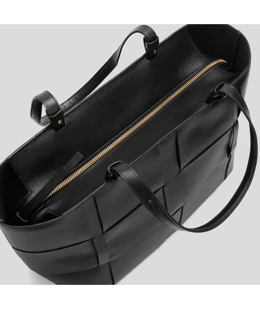 DEMELLIER Черная кожаная сумка тоут, фото 4