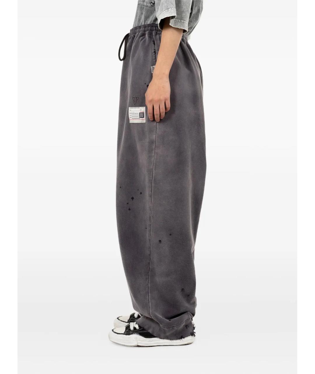 MAISON MIHARA YASUHIRO Черные хлопковые повседневные брюки, фото 5