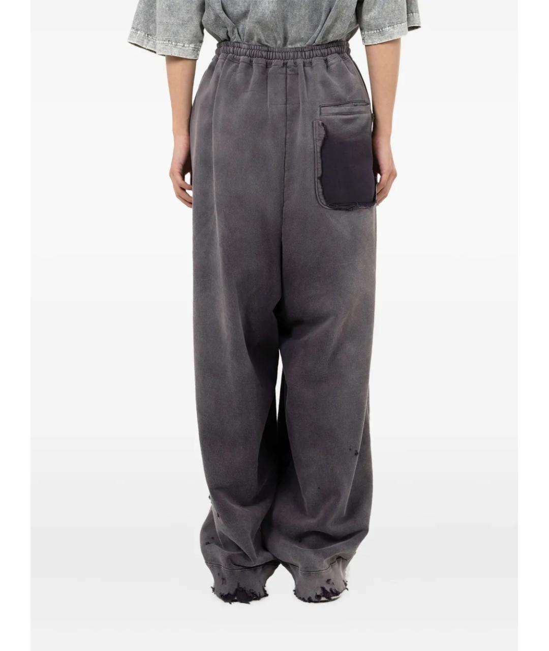 MAISON MIHARA YASUHIRO Черные хлопковые повседневные брюки, фото 4