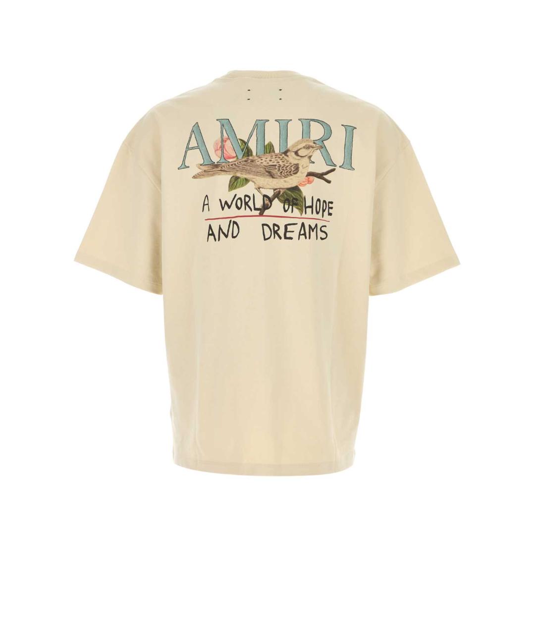 AMIRI Бежевая хлопковая футболка, фото 2