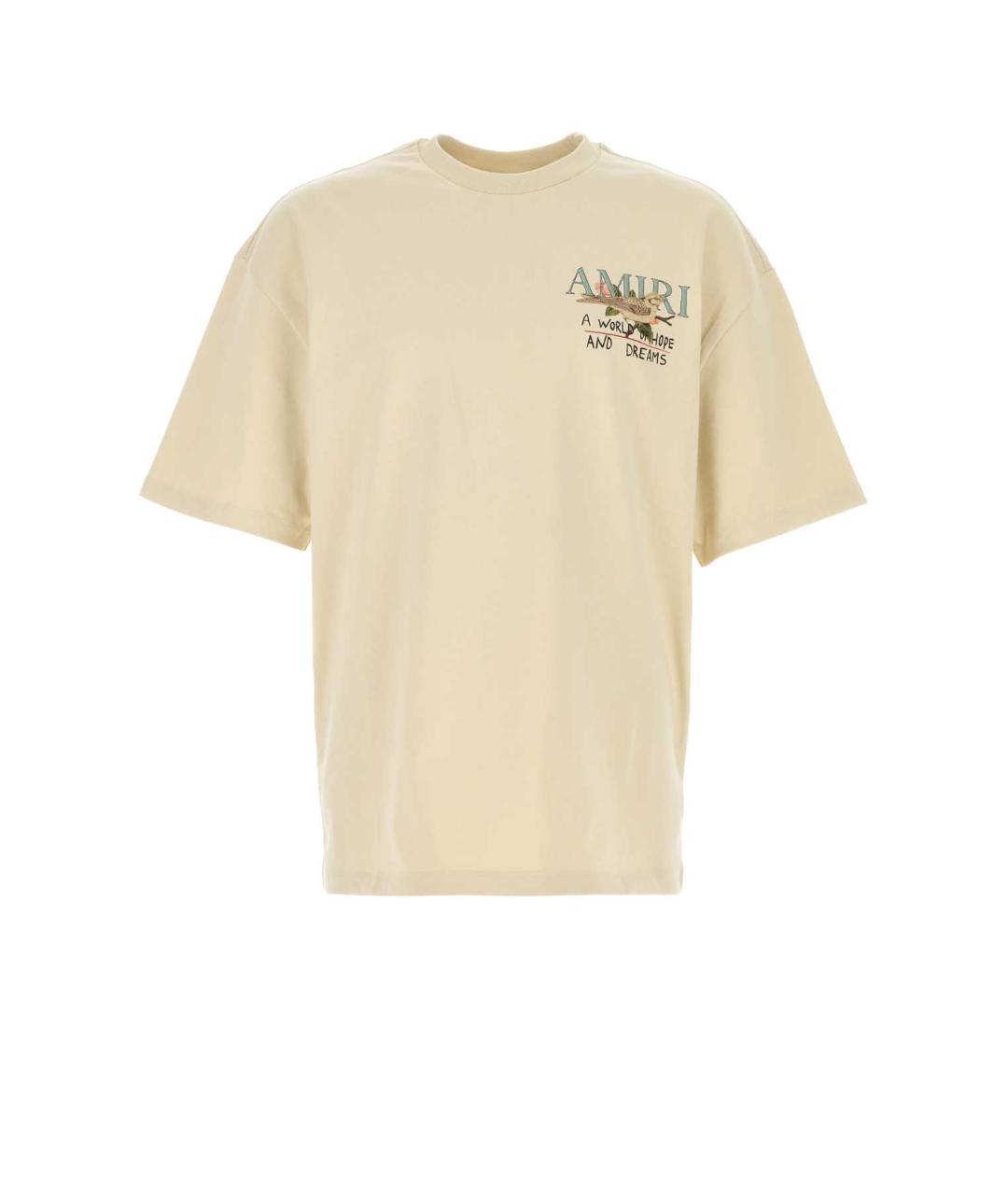 AMIRI Бежевая хлопковая футболка, фото 1