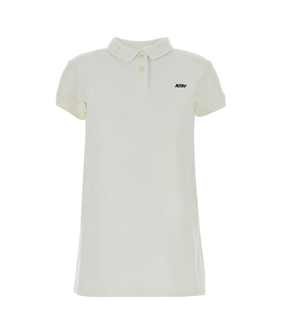 AUTRY Белое хлопковое повседневное платье, фото 1