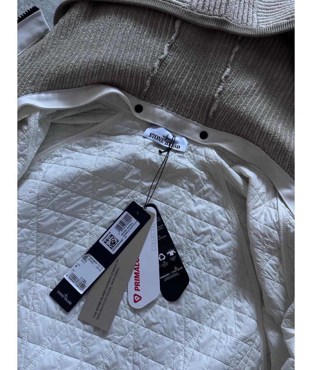 STONE ISLAND Белая полиамидовая куртка, фото 7