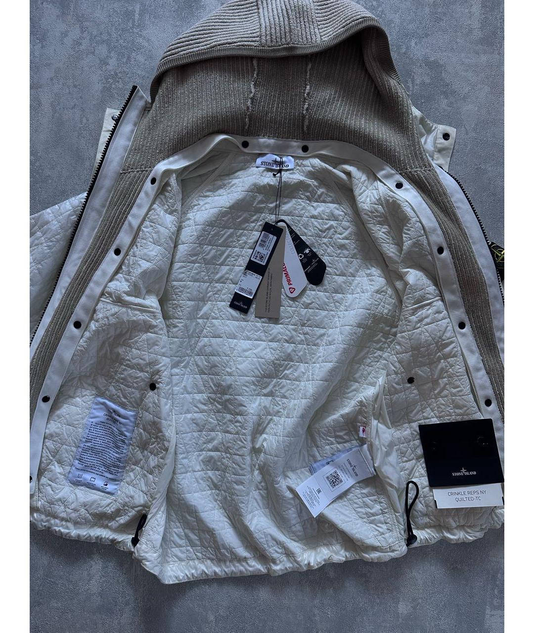 STONE ISLAND Белая полиамидовая куртка, фото 6