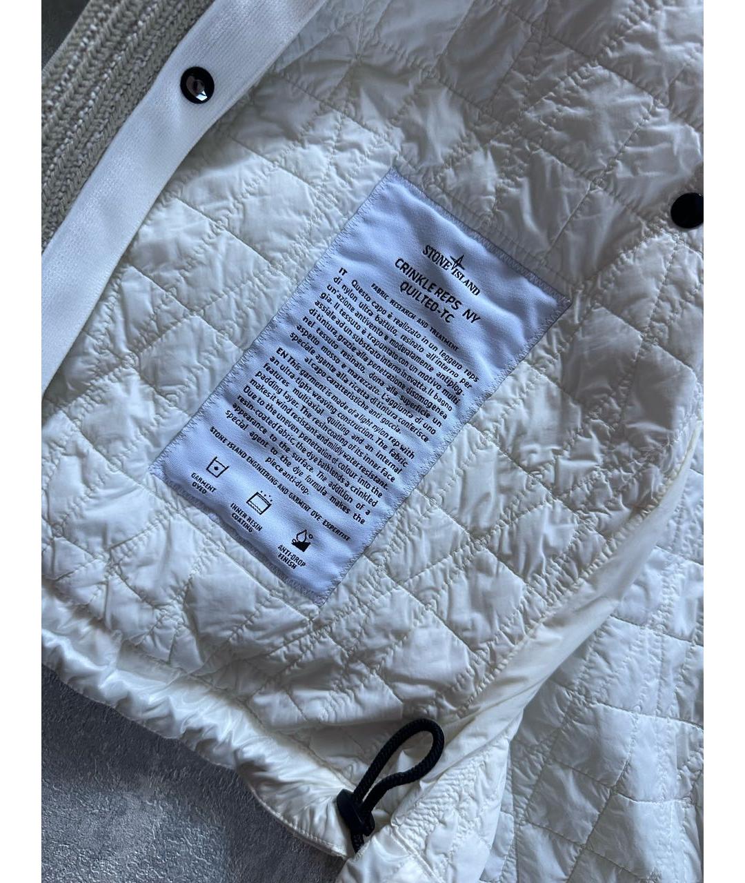 STONE ISLAND Белая полиамидовая куртка, фото 5