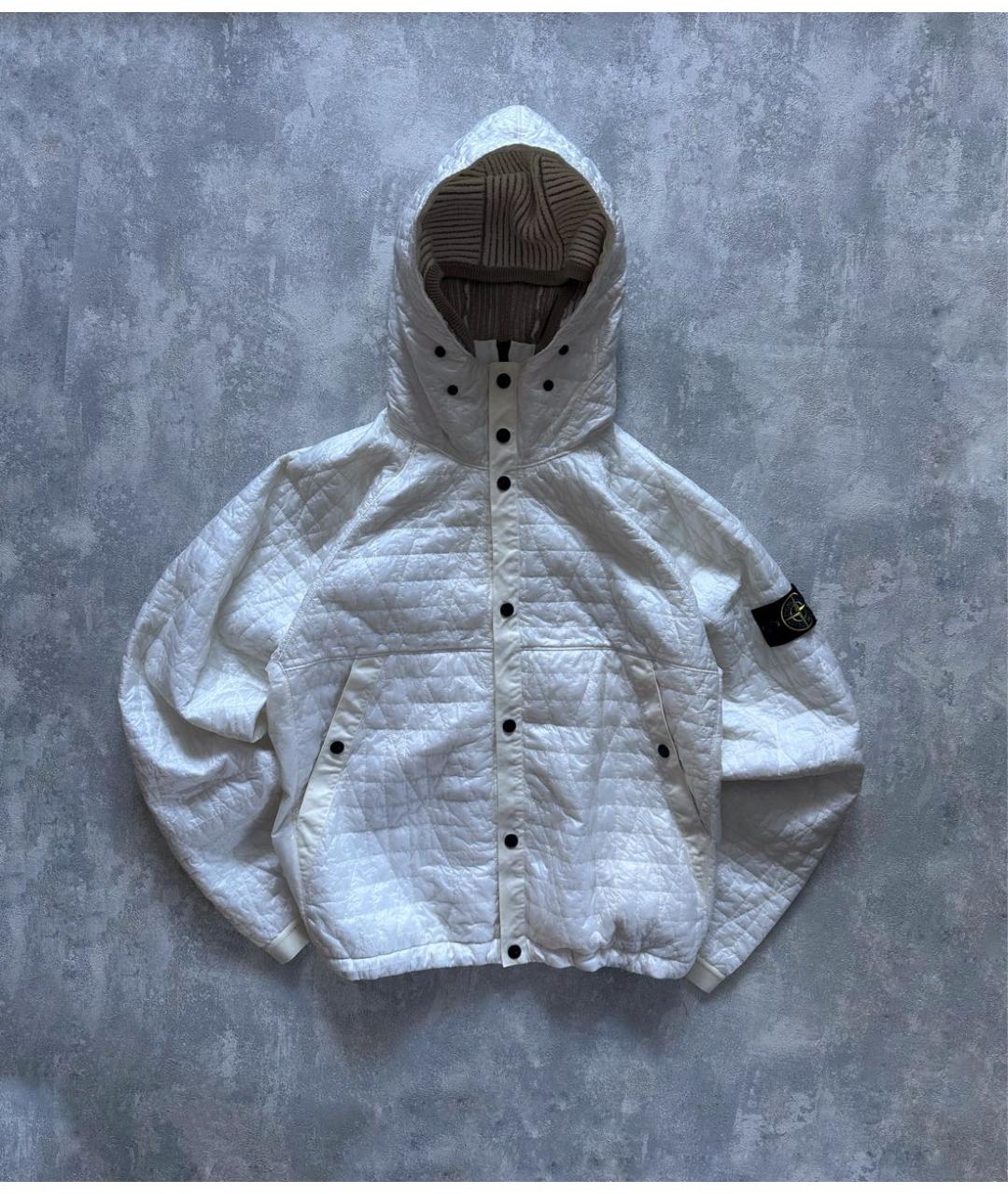 STONE ISLAND Белая полиамидовая куртка, фото 2