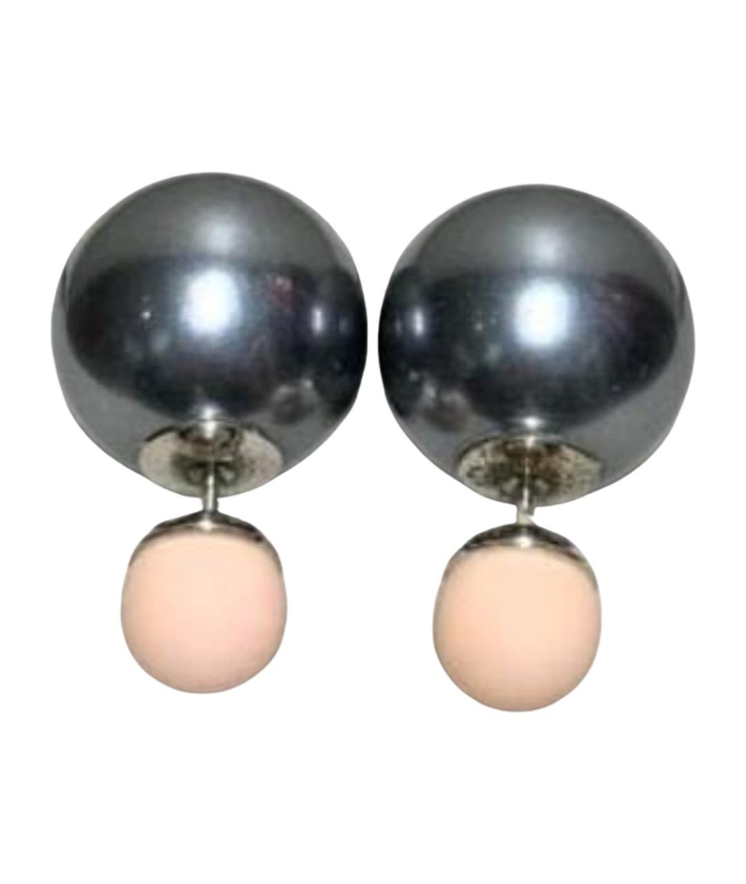 CHRISTIAN DIOR Антрацитовые серьги, фото 1