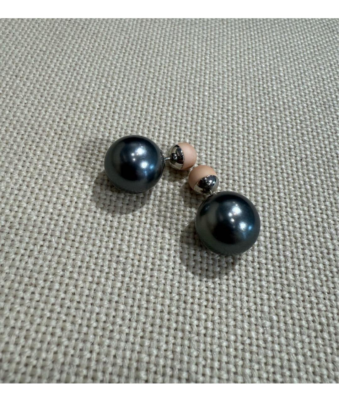 CHRISTIAN DIOR Антрацитовые серьги, фото 4